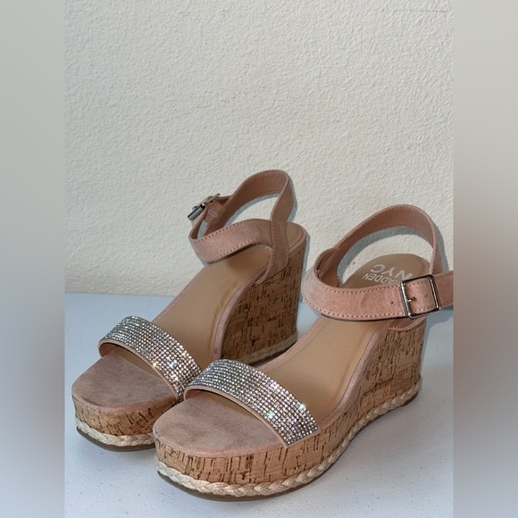Steve Madden glitter platform wedges size 8 - Picture 7 of 10